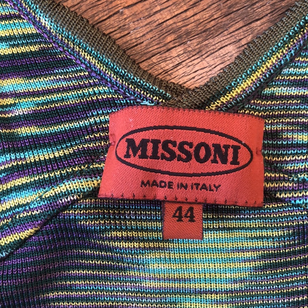 Vintage Missoni ORANGE LABEL space-dye knit dress Size IT44 - Picture 3 of 4
